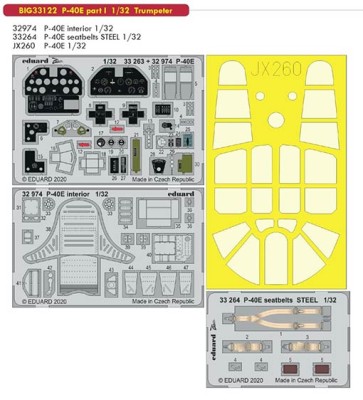 Eduard BIG33122 1/32 P-40E part I (TRUMP)
