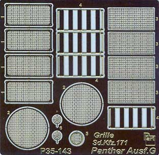 Part 35143 Panther Ausf.G - grille - for Tamiya 1/35