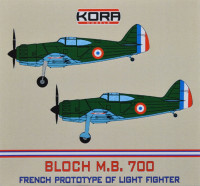Kora Model 72222 Bloch M.B. 700 French Prototype 1/72