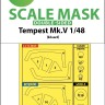 Art Scale 200-M48051 Hawker Tempest Mk.V wheels and canopy frame paint masks (inside and outside) 1/48