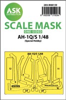 Art Scale 200-M48159 Bell AH-1Q/S transport wheels and canopy frame paint mask (outside only) 1/48