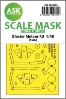 Art Scale 200-M48265 Gloster Meteor F.8 wheels and canopy frame paint mask (inside and outside) 1/48