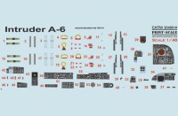 Print Scale 3D48014 Instrumental panel Grumman A-6 Intruder 1/48