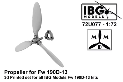IBG U7277 Propeller for Fw 190D-13 (3D-Printed) 1/72