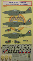Kora Model DEC72181 Avia S-92 Turbina (Czechosl.) Part I. декали декали 1/72