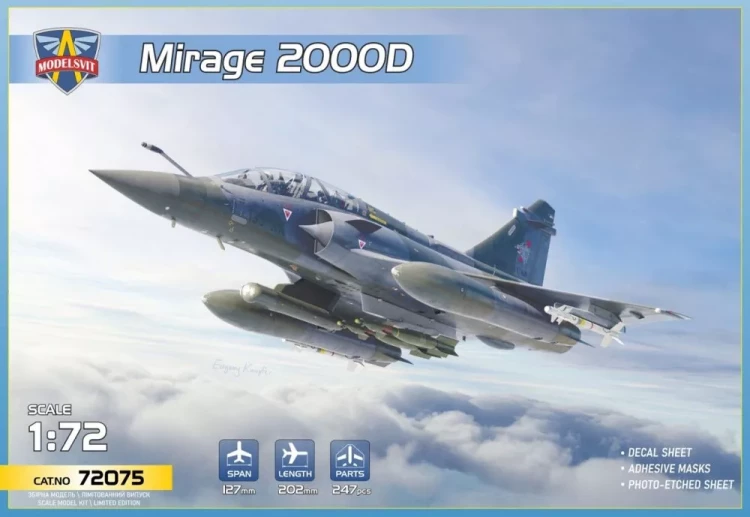 Modelsvit 72075 Mirage 2000D w/ SCALP-EG Missile (3x camo) 1/72