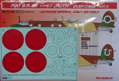 Kora Model DEC72281 Fiat BR.20 Type I (over China) Part II декали декали 1/72