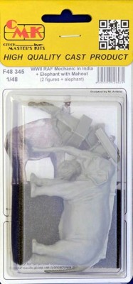 CMK F48345 RAF Mechanic in India &amp; Elephant w/ Mahout 1/48