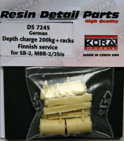 Kora Model DS7245 Depth charge 200kg+rack 2x (Finnish service) 1/72