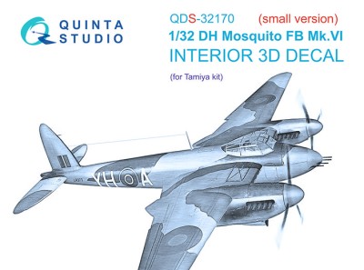 Quinta studio QDS-32170 DH Mosquito FB Mk.VI (Tamiya) (small version) 1/32