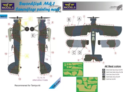 Lf Model M48121 Mask Swordfish Mk.I Camouflage Paint. (TAM) 1/48