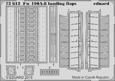 Eduard 72612 Fw 190A-8 landing flaps