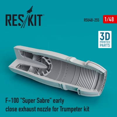 Reskit RSU48-255 F-100 'Super Sabre' early close exh.nozzles 1/48
