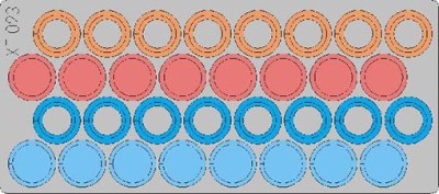 Eduard XT093 1/35 M-24 Chaffee wheel mask