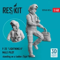 Reskit F48014 F-35A 'Lightning II' male pilot on ladder 1/48