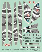 Model Maker Decals D48031 Polish Lockheed-Martin F-16C/F-16D NATO Tiger Meet 2014 1/48