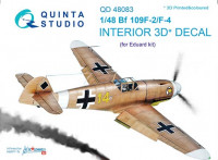 Quinta studio QD48083 Bf 109F-2/F-4 (для модели Eduard) 3D декаль интерьера кабины 1/48