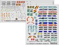 Model Maker Decals D48175 Belgian General-Dynamics F-16A/F-16B Squadrons generic set 1/48