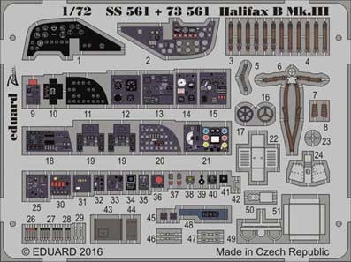 Eduard 73561 Halifax B Mk.III interior 1/72