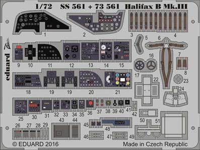 Eduard 73561 Halifax B Mk.III interior 1/72