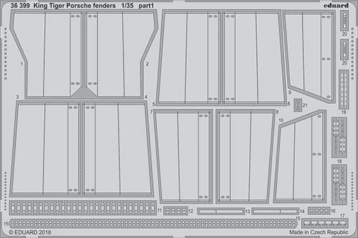 Eduard 36399 King Tiger Porsche fenders 1/35