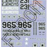 Frrom-Azur FROX11 CASA C-212-300 Chile (231 EJERCITO and 965 FACH) A7 size, Spanish and English 1/72