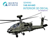Quinta studio QD48362 AH-64D (Hasegawa) 3D Декаль интерьера кабины 1/48