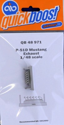 QuickBoost QB48971 P-51D Mustang exhaust (EDU) 1/48