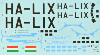 HAD 72167 Decal Lisunov Li-2 MalA©v (HA-LIX) 1/72