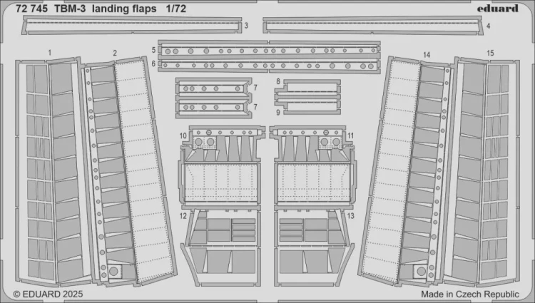 Eduard 72745 SET TBM-3 landing flaps (HOBBYB) 1/72