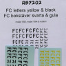 Maestro Models MMCRB7202 1/72 FC letters - yellow & black (Alps printed)