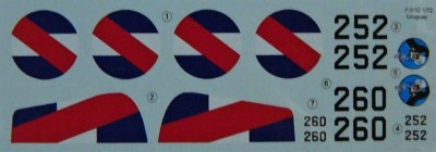 LF Model C72105 Decals Mustangs over Uruguay (TAM/HAS) 1/72
