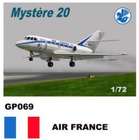 Mach 2 MACHGP069 Dassault-Mystere Falcon 20 Decals Air France 1/72