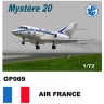 Mach 2 MACHGP069 Dassault-Mystere Falcon 20 Decals Air France 1/72