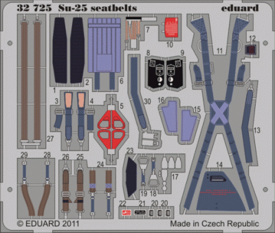 Eduard 32725 Su-25 seatbelts
