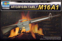 Trumpeter 01903 Модель-копия автоматических винтовок AR15/M16/M4 FAMILY- M16A1 1/3