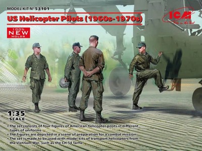ICM 53101 US Helicopter Pilots 1960s-1970s (4 fig.) 1/35