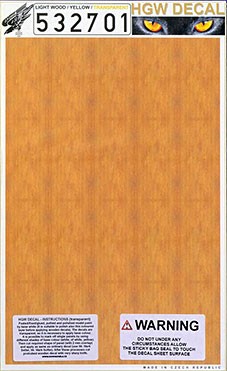 HGW 532701 Decal Light Wood/Yellow (transparent) BIG 1/32