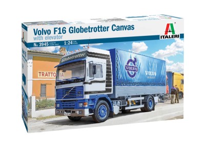 Italeri 03945 VOLVO F16 Globetrotter Canvas Truck with elevator 1/24