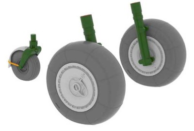 Eduard 632024 Ju 88 wheels late