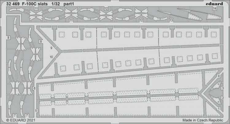 Eduard 32469 SET F-100C slats (TRUMP) 1/32