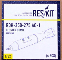 Reskit RS32-0142 RBK-250-275 AO-1 Cluster bomb - 4 pcs.(TRUMP) 1/32