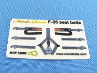 Metallic Details MDP32002 Lockheed-Martin F-35 Lightning II Seat belts 3d-printed decals  1/32