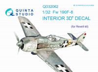 Quinta studio QD32062 Fw 190F-8 (для модели Revell) 3D Декаль интерьера кабины 1/32