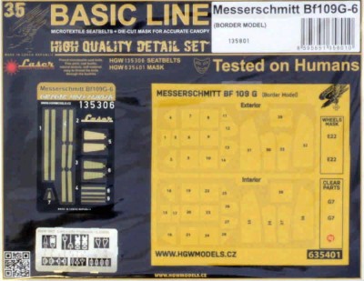 HGW 135801 Bf 109G-6 (BORDER M.) BASIC LINE 1/35