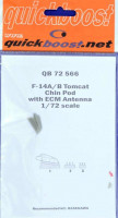 QuickBoost QB72566 F-14A/B Tomcat chin pod w/ ECM antenna (HAS) 1/72