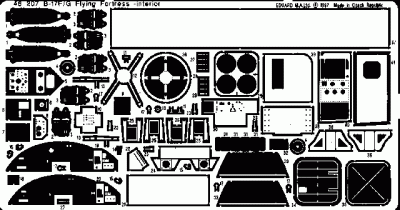 Eduard 48207 B-17F/G interior MON
