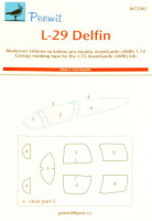 Peewit PW-M72067 1/72 Canopy mask L-29 Delfin (AMK)
