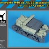 Black Dog T72180 Semovente M40 da 75/18 accessories set (designed to be used with IBG kits) 1/72