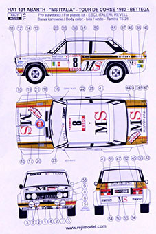 Reji Model 115 Fiat 131 Abarth 'MS' (de Corse 1980/RMC 1981) 1/24
